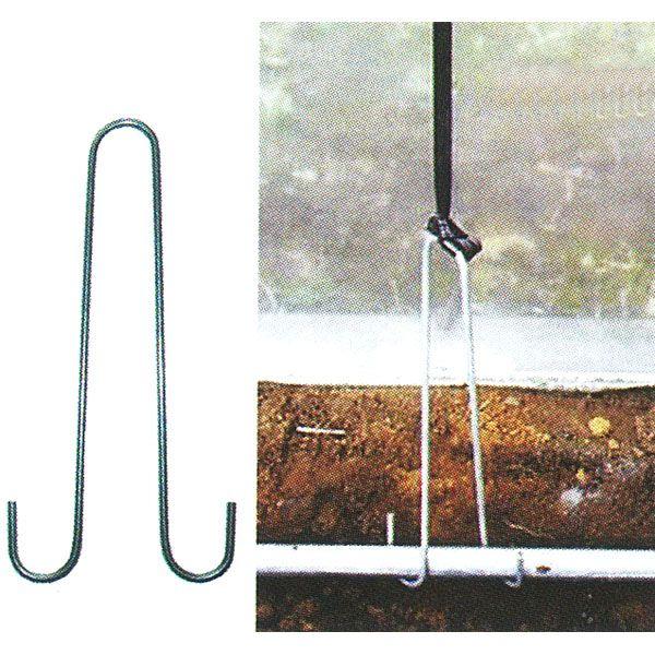 (50本入) マイカマン メッキ φ4.0mm×24cm マイカ線掛け具 ハウスバンド掛け金具 日本...