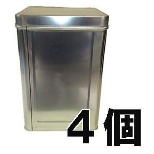 (4個セット) 1斗缶 無地 18L 天切空缶 (角蓋付) 空缶 角缶 ブリキ缶 (角フタ付き) 一...