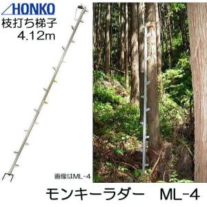 アルミ製 枝打ち梯子 FK-4 (2段継/最大重量100kg/長さ4m) [はしご