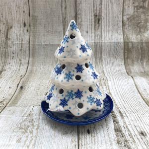 Ceramika Artystyzna クリスマスツリー (20cm) キャンドルホルダー