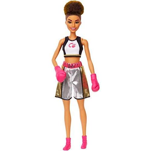 Barbie Boxer Brunette Doll with Boxing Outfit Feat...