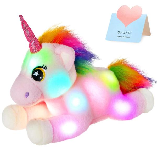 BSTAOFY Big Light up Pink Unicorn Stuffed Animal L...