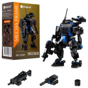 MyBuild (マイビルド) メカフレーム ストライカー 5022 ブラックの装甲 ブロック ミリタリーロボット おもちゃ 組み立てセット 子供や大