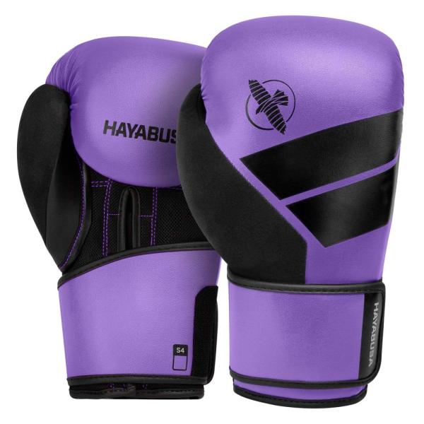 Hayabusa S4 ボクシンググローブ - 紫、14オンス