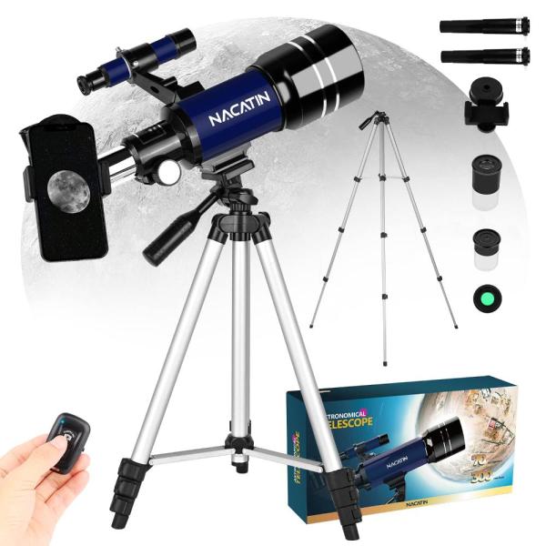 Telescope for Adults &amp; Kids, NACATIN 70mm Aperture...