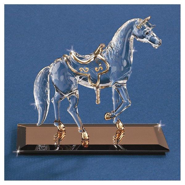 Glass Baron ~ Horse with 22kt. gold accents