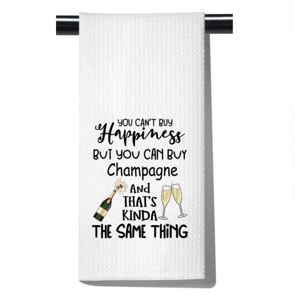 POFULL You Can’t Buy Happiness Kitchen Towel for T...