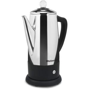 Elite Gourmet EC812 電気コーヒーパーコレーター 保温性 クリアブリュープログレス...