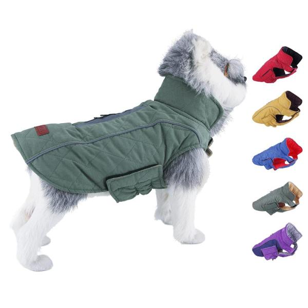 ThinkPet 寒い天候の犬コート-防水防風リバーシブルの犬冬ジャケット小型中型大型犬のためのリバ...