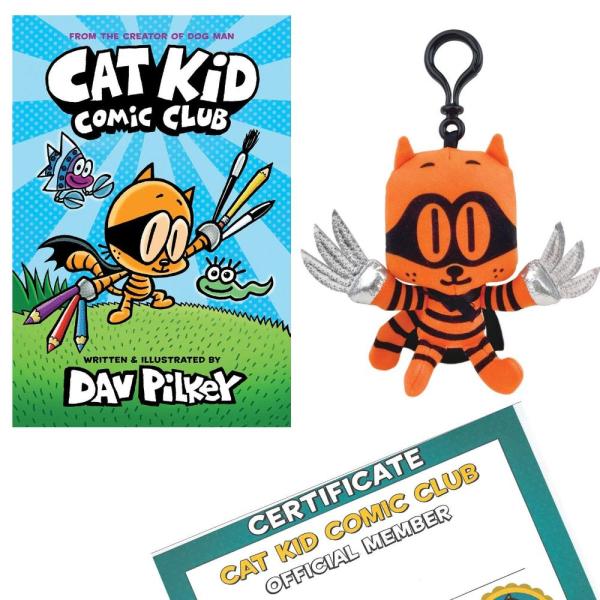 Dav Pilkey Cat Kid Comic Club 子供用ギフトセット ハードカバーブック ...