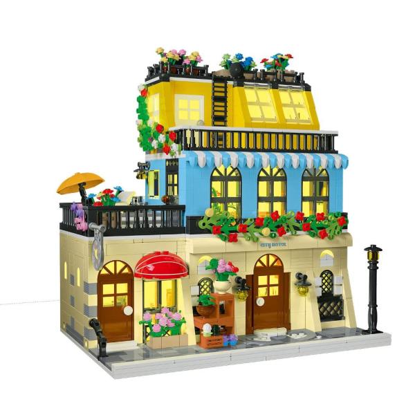 NEWRICE City Hotel Architecture Building Kit with ...