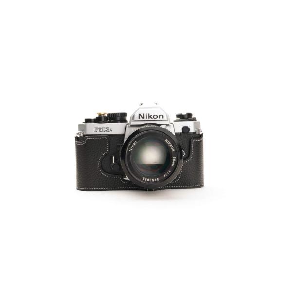 BolinUS Nikon FM3Aケース ハンドメイド 本革 ハーフカメラケース バッグ ハンドス...