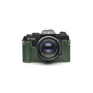 ミノルタ X-700 ケースBolinUS ハンドメイド 本革 ハーフカメラケース バッグ カバー Minolta X-700用 ハンドストラップ付きの商品画像