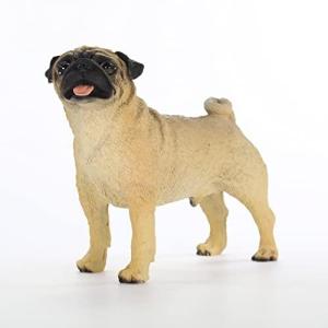 置物 彫像 うつ伏せで寝ている パグ の子犬の像 ガーデニング 庭