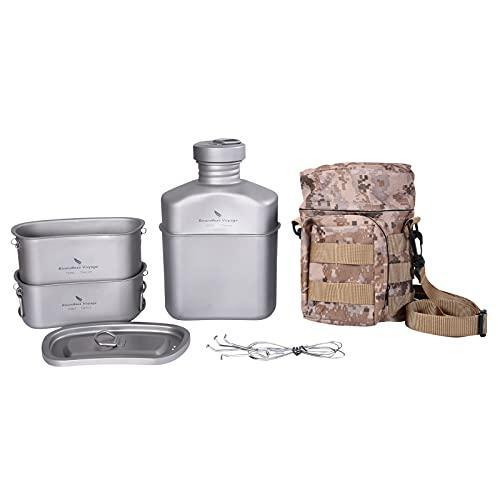 Boundless Voyage Titanium Military Canteen Cups Se...