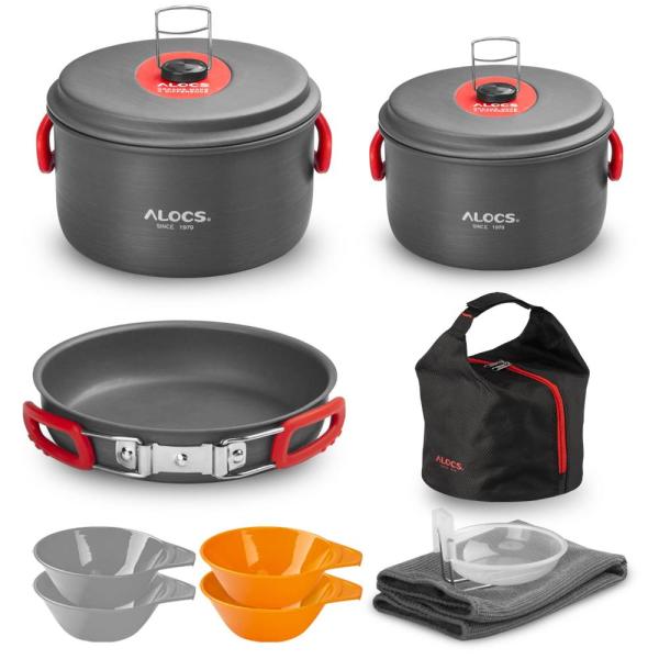 ALOCS Camping Cookware, Lightweight &amp; Compact Camp...