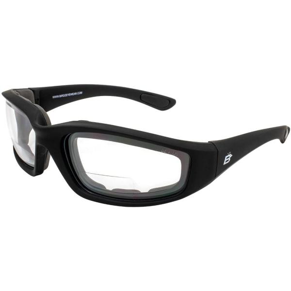 Birdz Eyewear Oriole パッド入り安全遠近両用オートバイメガネ ブラックフレーム ...