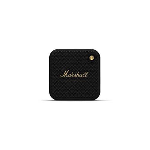 Marshall ワイヤレスポータブル防水スピーカー Willen ブラック&amp;ブラス 連続再生15時...