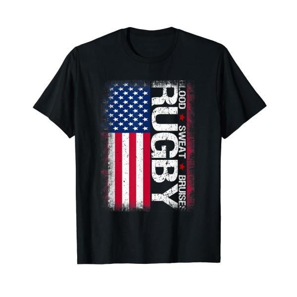 USA Rugby American Flag Distressed Rugby 4th of Ju...