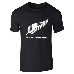 Pop Threads New Zealand Rugby Fern Graphic Tee for Adults Rugby Tshirt Unis