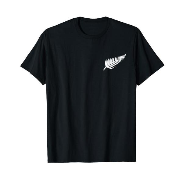 New Zealand Fern Icon NZ Black Proud Kiwi Gift T-S...