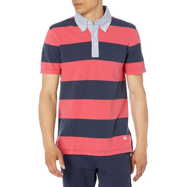 Brooks Brothers Men&apos;s Short Sleeve Stripe Rugby Sh...