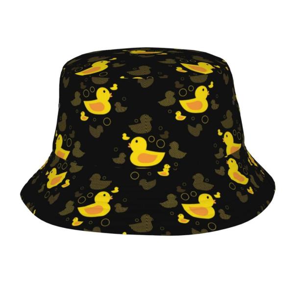 Yellow Duck Polka Dot Bucket Hat for Women Men Uni...