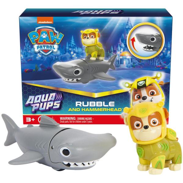 Paw Patrol, Aqua Pups Rubble and Hammerhead Action...