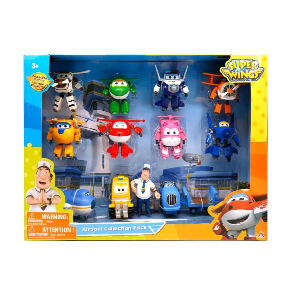 Super Wings - 5&quot; Transforming Airport Airplane Toy...