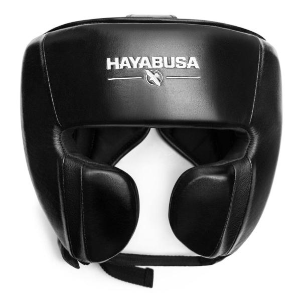 Hayabusa プロ レザー ボクシング ヘッドギア 調節可能 - ブラック ワンサイズ