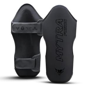 Mytra Fusion Shin Guards Artificial Leather MMA Shin Guards Muay Thai, Trai
