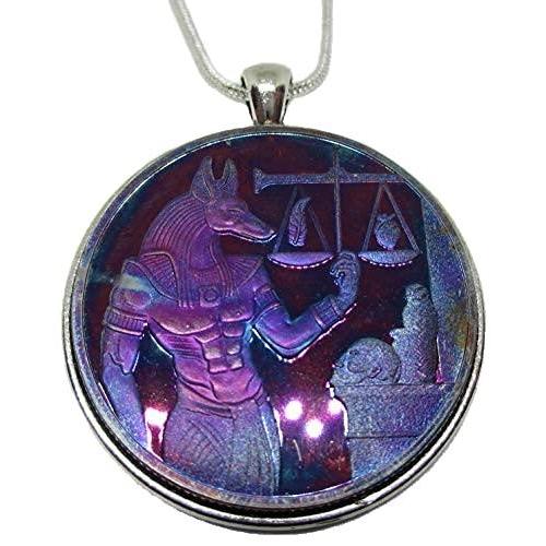 Ancient Egyptian ANUBIS COLORED COIN/PENDANT with ...