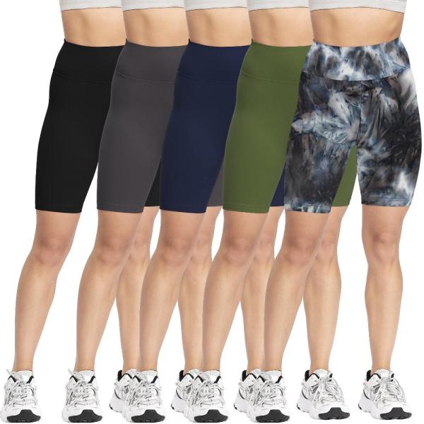 VALANDY 5 Pack Biker Shorts for Women-8&quot; High Wais...