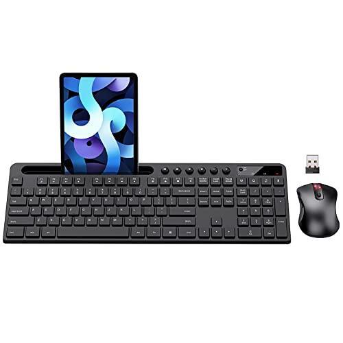 Wireless Keyboard and Mouse Combo, MARVO 2.4G Ergo...
