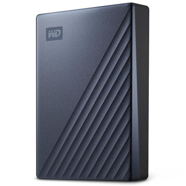 WD ポータブルHDD 4TB USB Type-C ブルー My Passport Ultra 暗...