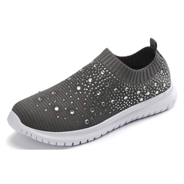 Women&apos;s Mesh Walking Shoes Rhinestone Glitter Slip...