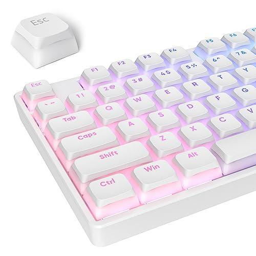 Ussixchare PBT プリンキーキャップセット 117キー ダブルショット 半透明XDAプロ...
