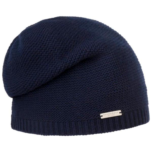 Seeberger Insa Knit Beanie Women Navy One Size