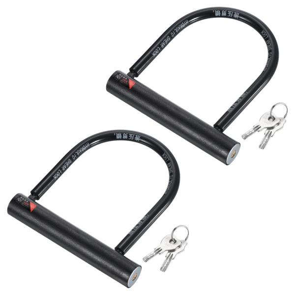 PATIKIL U-Lock Bike Lock with Key, 2 Pack Anti The...