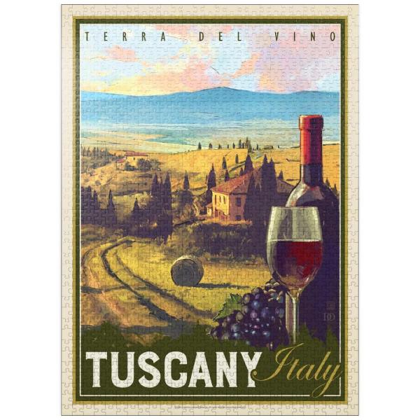 Italy, Tuscany: Terra Del Vino, Vintage Poster - P...