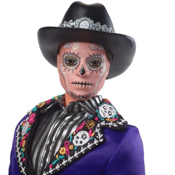 Barbie 2023 D?a De Muertos Ken Doll Wearing Blue J...