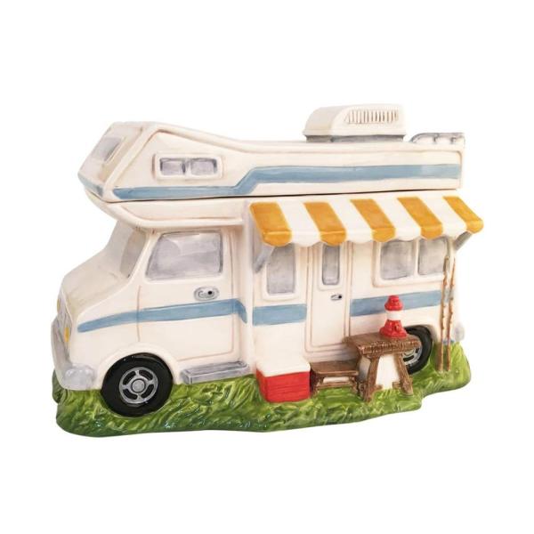 Blue Sky Ceramics Camper Cookie Jar, Multi