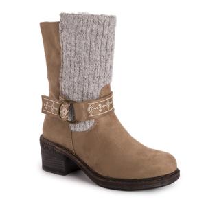 MUK LUKS Womens Arya Alice Boots Stone 8の商品画像