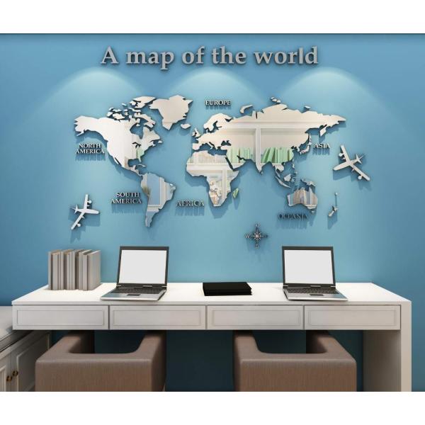 3D Wall Stickers - DIY World Map Wall Decal Sticke...