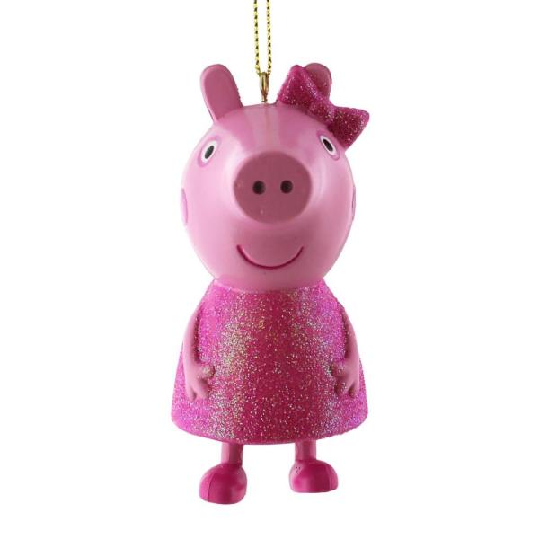 Kurt S. Adler Peppa Pig Pink Glitter Dress Christm...