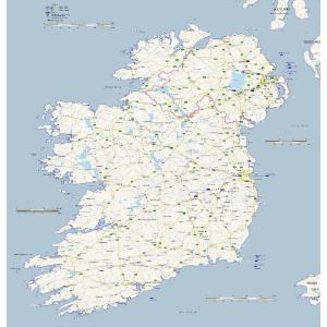 Gifts Delight Laminated 24x25 Poster: Road Maps of Ireland with Counties Im