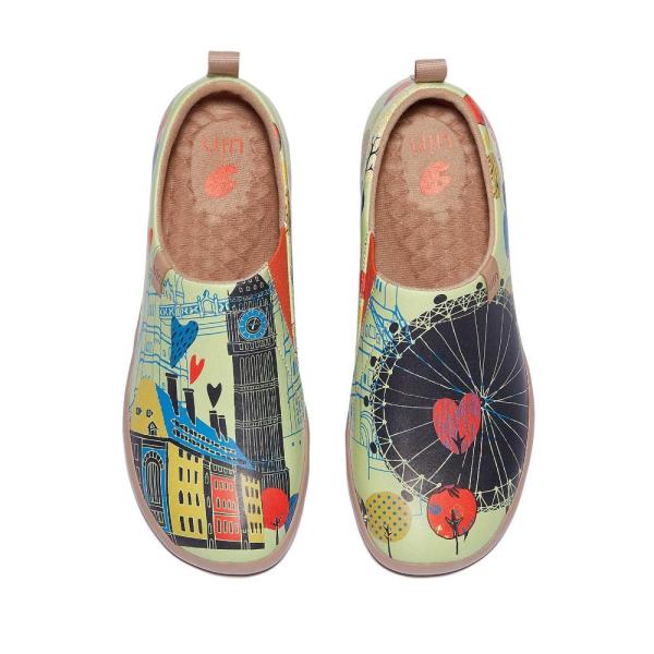 UIN Women's Walking Travel Shoes Slip On Microfibe...