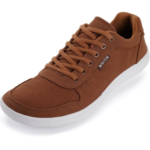 WHITIN Wide Toe Box Shoes for Men Canvas Minimalis...