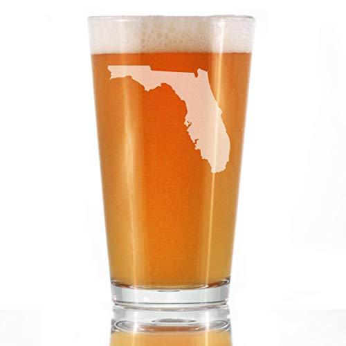 Florida State Outline Pint Glass for Beer - State ...