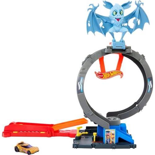 Hot Wheels City Toy Car Track Set, Bat Loop Attack...